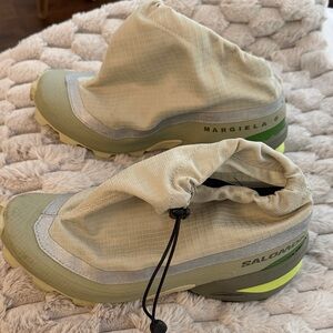 Salomon Beige and Silver Trail Shoes